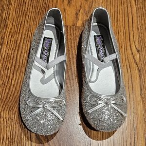 Chasing Fireflies Funtasma Silver Sparkle Ballet Flats